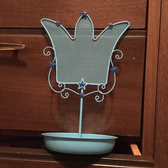 Earring stand: blue metal - Picture 4 of 4